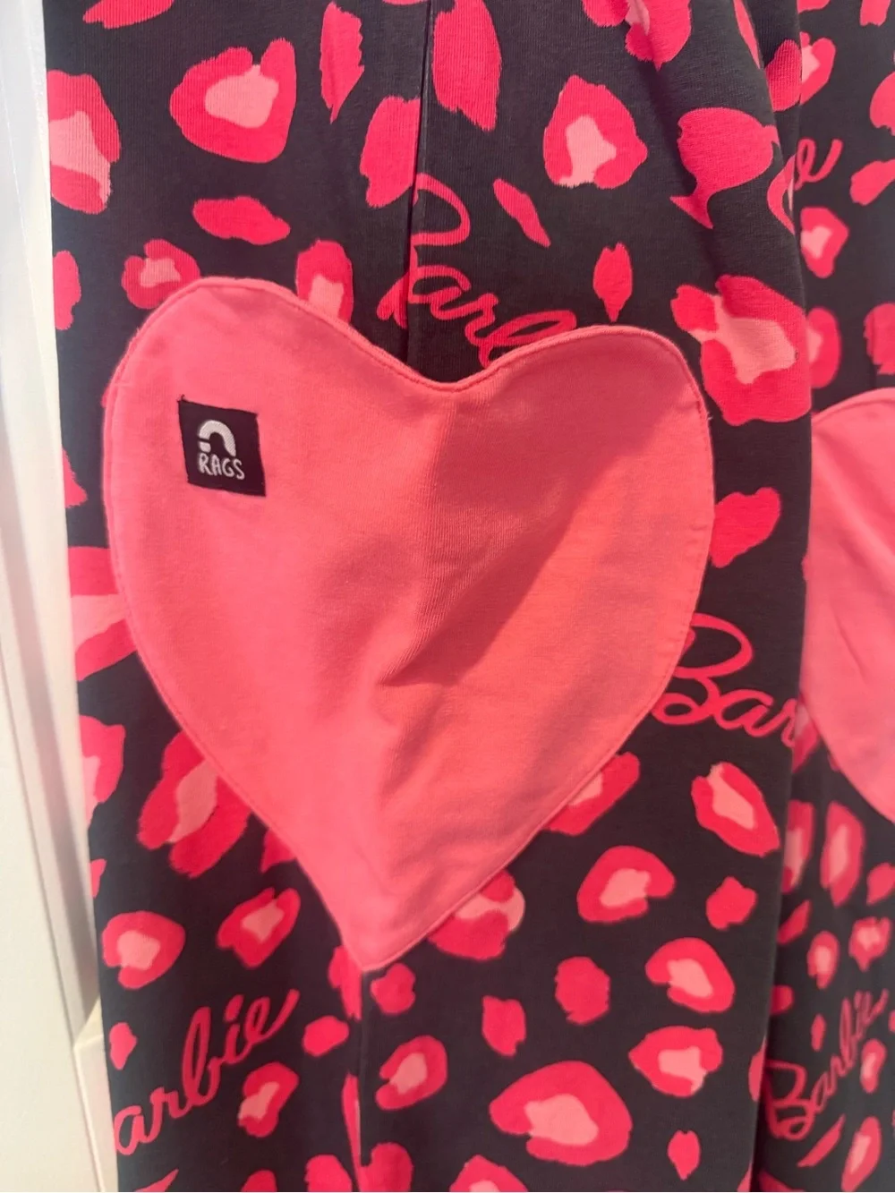 Rags-Barbie Black & Hot Pink Girls' Strap romper